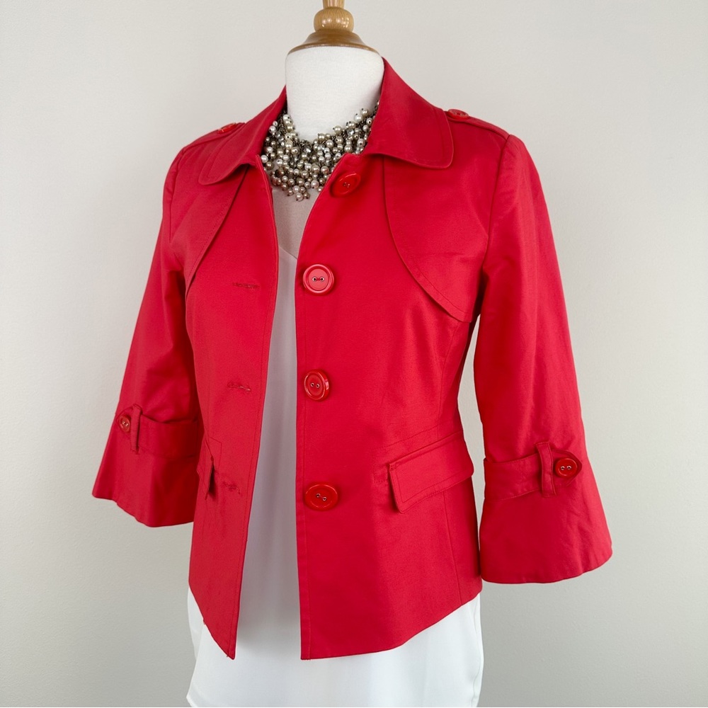 Rafaela Size S Red Pea Coat Inspired Jacket
